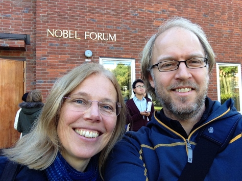 Annika Castro Nilsson och Anders Humlebo på Karolinska Institutet.